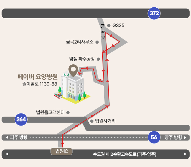 페이버요양병원 약도